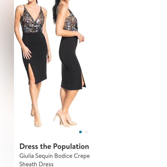 open lace back dress Giovanna Gown – Dress the Population main image 0